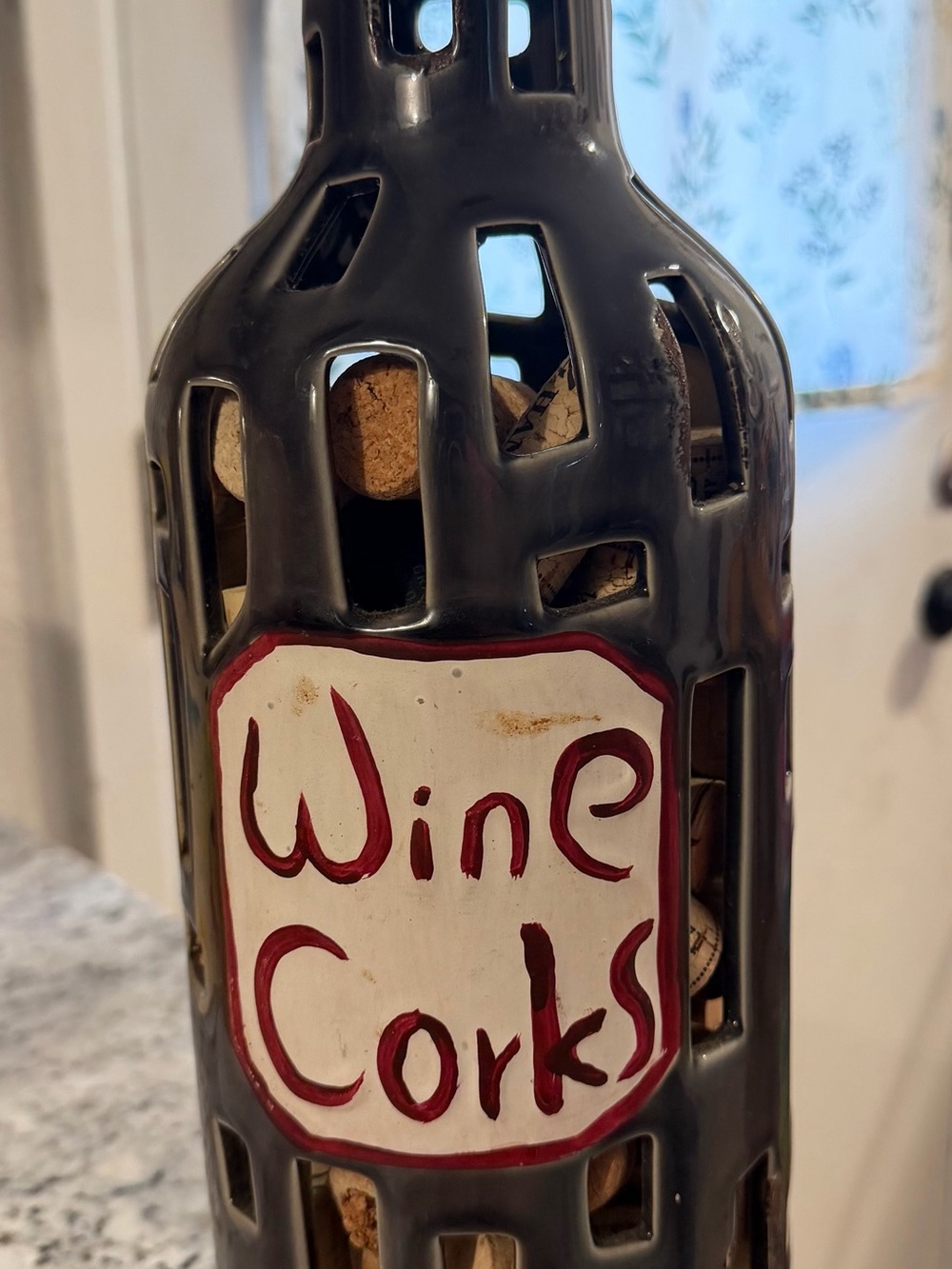 Kirkland's Brown Ceramic Cork Holder